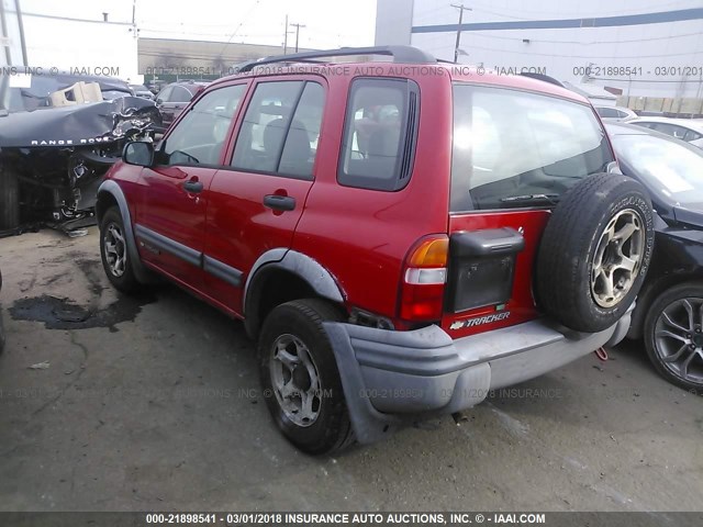 2CNBJ734116950790 - 2001 CHEVROLET TRACKER ZR2 RED photo 3