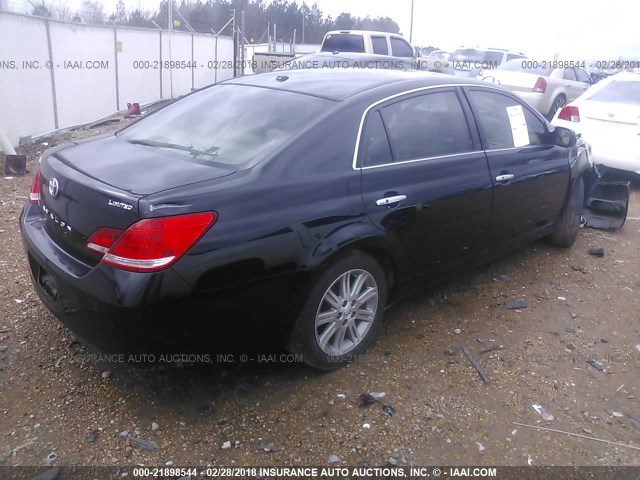 4T1BK3DB1AU364515 - 2010 TOYOTA AVALON XL/XLS/LIMITED BLACK photo 4