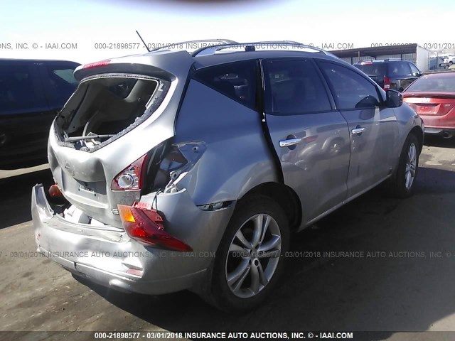 JN8AZ1MW1AW140527 - 2010 NISSAN MURANO S/SL/LE GRAY photo 4