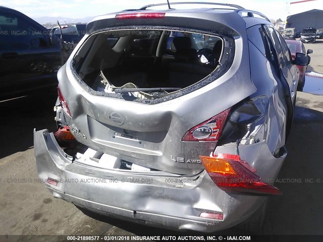 JN8AZ1MW1AW140527 - 2010 NISSAN MURANO S/SL/LE GRAY photo 6