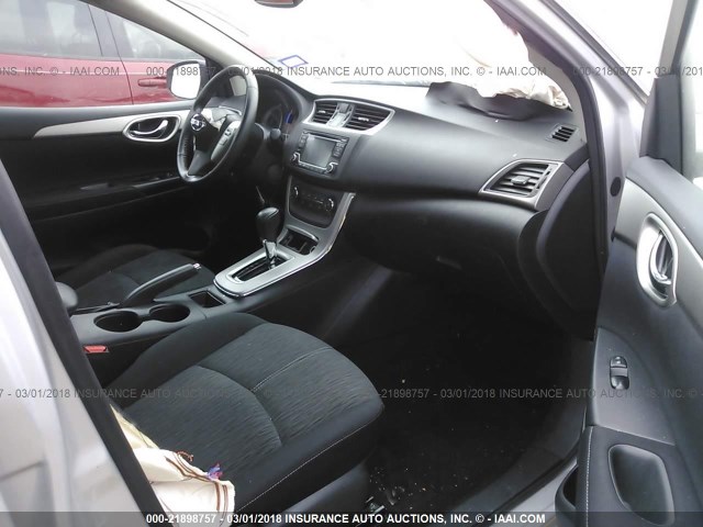 3N1AB7APXFL678255 - 2015 NISSAN SENTRA S/SV/SR/SL SILVER photo 5