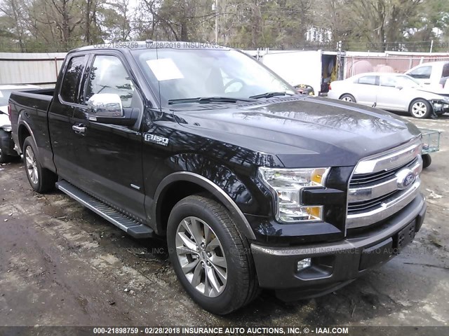 1FTEX1CP0GKF08418 - 2016 FORD F150 SUPER CAB BLACK photo 1