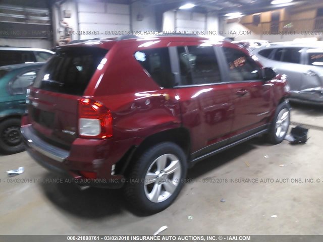 1J4NF5FB1BD154653 - 2011 JEEP COMPASS LIMITED MAROON photo 4