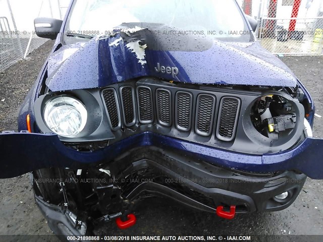 ZACCJBCB0HPG15365 - 2017 JEEP RENEGADE TRAILHAWK BLUE photo 6