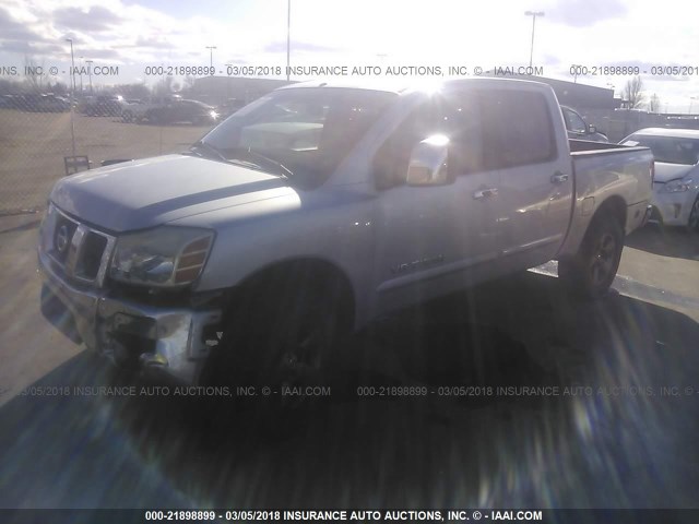 1N6AA07B85N523296 - 2005 NISSAN TITAN XE/SE/LE SILVER photo 2