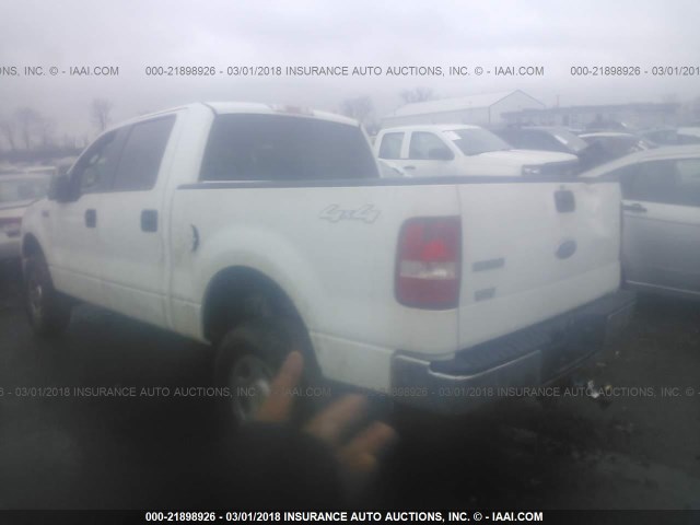 1FTRW14W95KE26971 - 2005 FORD F150 SUPERCREW WHITE photo 3