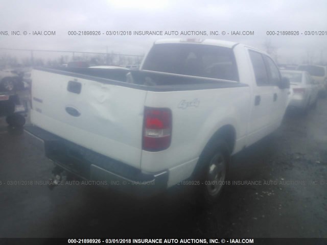 1FTRW14W95KE26971 - 2005 FORD F150 SUPERCREW WHITE photo 4