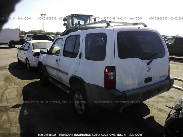 5N1ED28T02C529448 - 2002 NISSAN XTERRA XE/SE WHITE photo 3