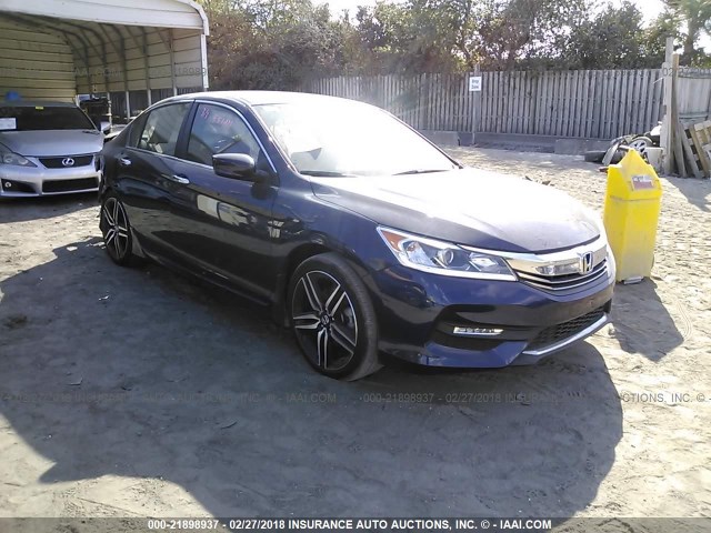 1HGCR2F54HA262631 - 2017 HONDA ACCORD SPORT ლურჯი ფოტო 1