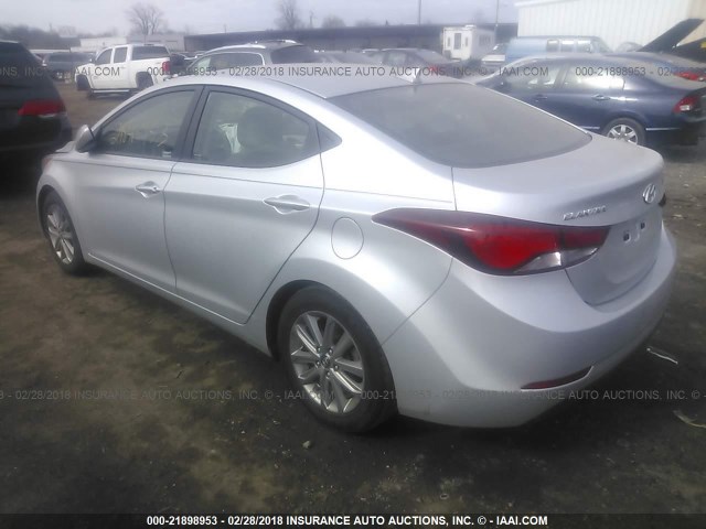 KMHDH4AE7FU260677 - 2015 HYUNDAI ELANTRA SE/SPORT/LIMITED SILVER photo 3