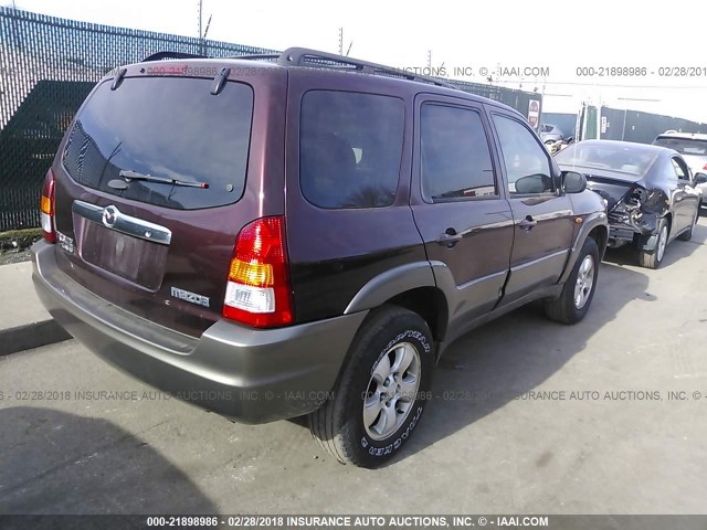 4F2YU08151KM37390 - 2001 MAZDA TRIBUTE LX/ES 勃艮第红 照片 4