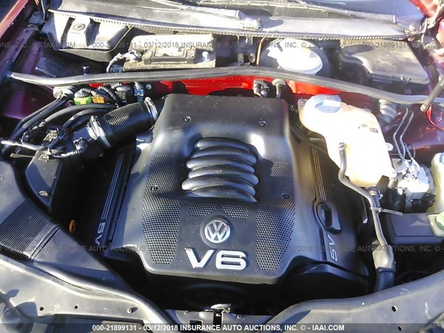 WVWPD63B7XE440944 - 1999 VOLKSWAGEN PASSAT GLX 红色 照片 10
