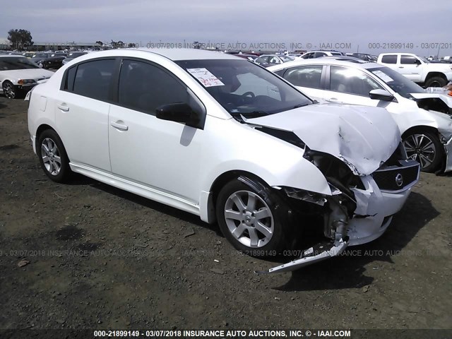 3N1AB6AP8CL715812 - 2012 NISSAN SENTRA 2.0/2.0S/SR/2.0SL WHITE photo 1