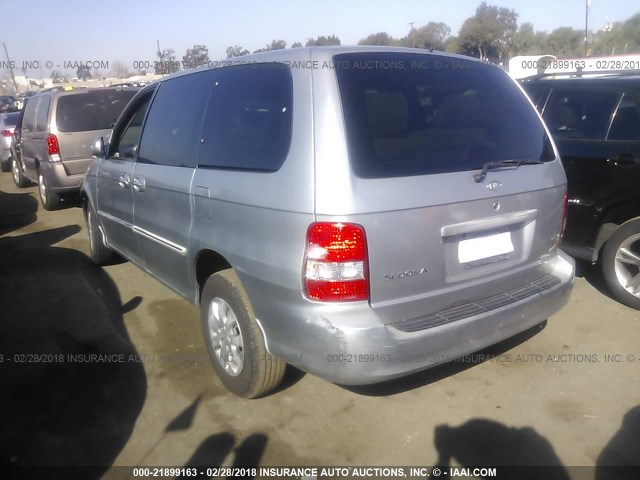 KNDUP132X56733466 - 2005 KIA SEDONA EX/LX GRAY photo 3