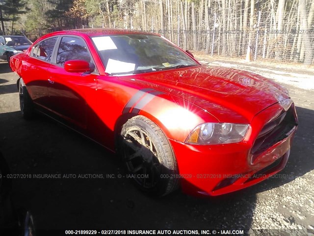 2C3CDXHG3CH304522 - 2012 DODGE CHARGER SXT RED photo 1