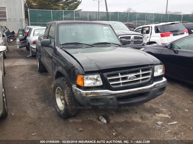 1FTYR44V42PB32808 - 2002 FORD RANGER SUPER CAB BLACK photo 1