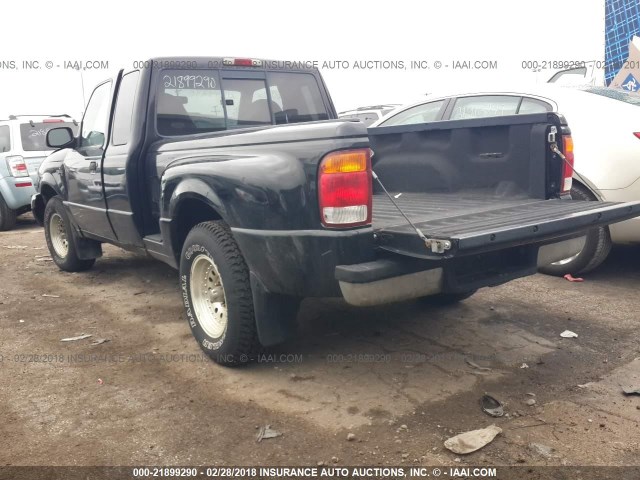 1FTYR44V42PB32808 - 2002 FORD RANGER SUPER CAB BLACK photo 3