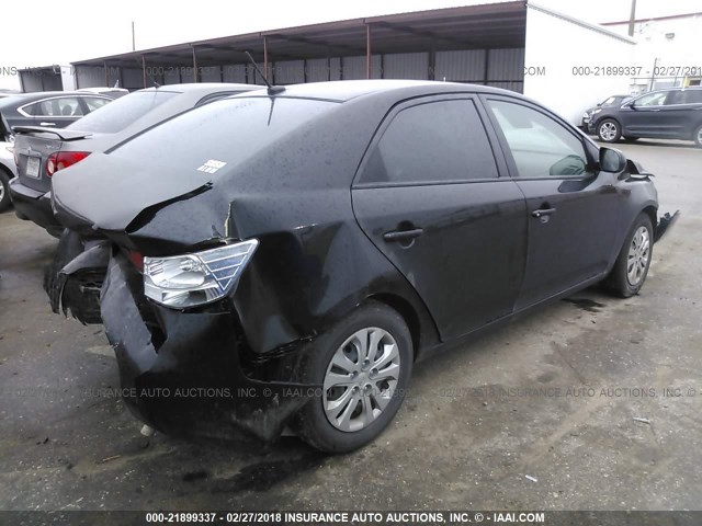 KNAFT4A26C5599161 - 2012 KIA FORTE LX BLACK photo 4