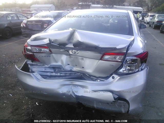 4T1BF1FK2CU200604 - 2012 TOYOTA CAMRY SE/LE/XLE SILVER photo 6