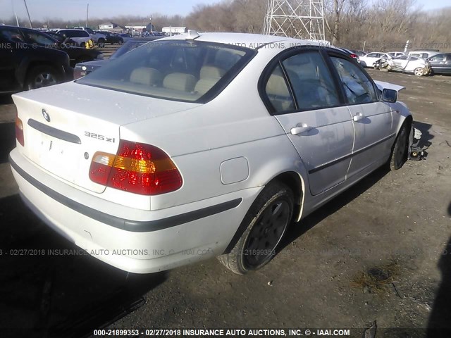 WBAEU33434PR11931 - 2004 BMW 325 XI WHITE photo 4