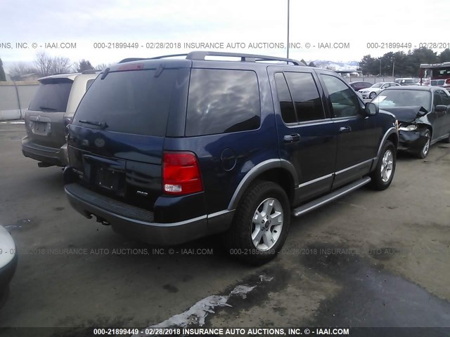 1FMZU83K93UB11436 - 2003 FORD EXPLORER XLT/XLT SPORT BLUE photo 4