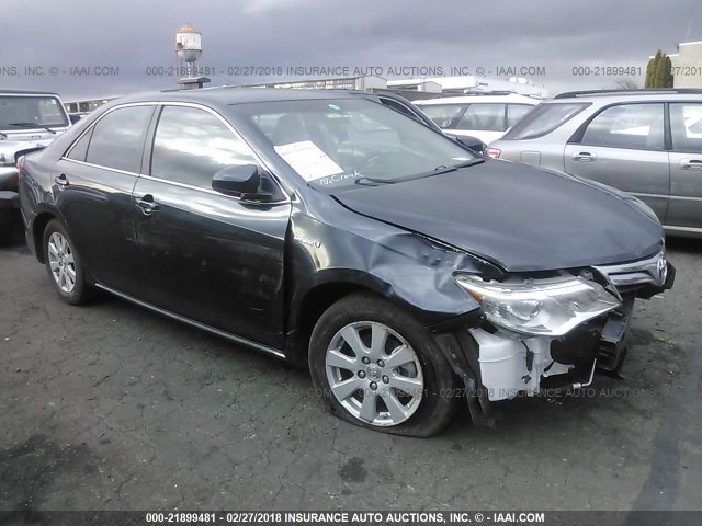 4T1BD1FK7EU127898 - 2014 TOYOTA CAMRY HYBRID/LE/XLE 绿色 照片 1