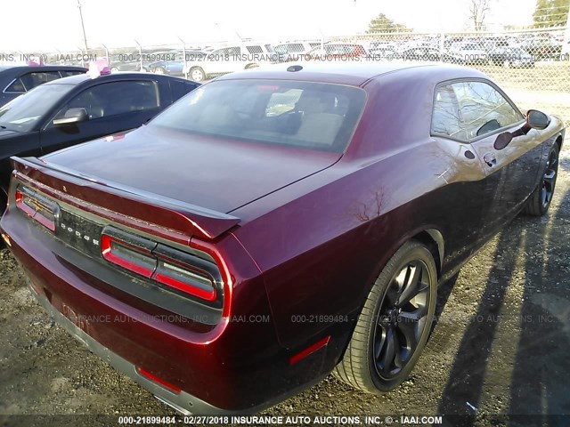 2C3CDZAG8HH613500 - 2017 DODGE CHALLENGER SXT BURGUNDY photo 4