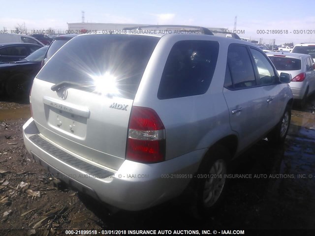 2HNYD18853H522639 - 2003 ACURA MDX TOURING SILVER photo 4