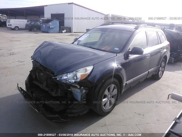 4S4BRCEC3A3348681 - 2010 SUBARU OUTBACK 2.5I PREMIUM GRAY photo 2