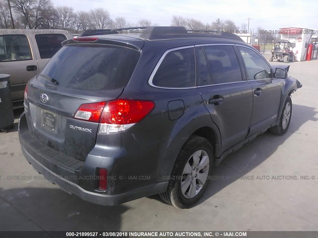 4S4BRCEC3A3348681 - 2010 SUBARU OUTBACK 2.5I PREMIUM GRAY photo 4