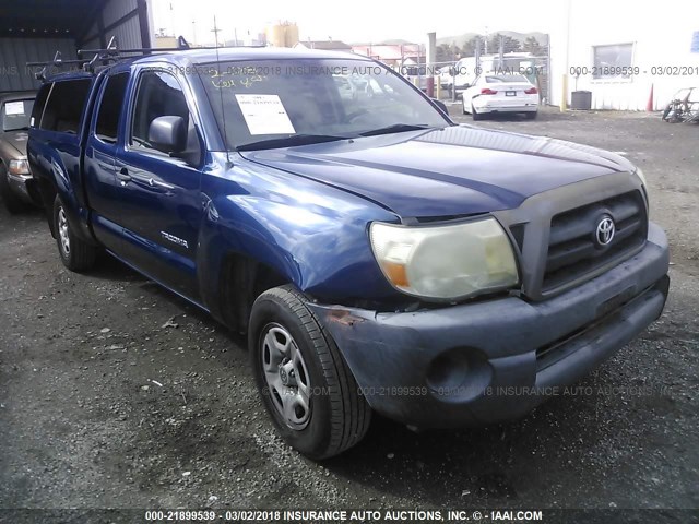 5TETX22N57Z439525 - 2007 TOYOTA TACOMA ACCESS CAB Blau Foto 1