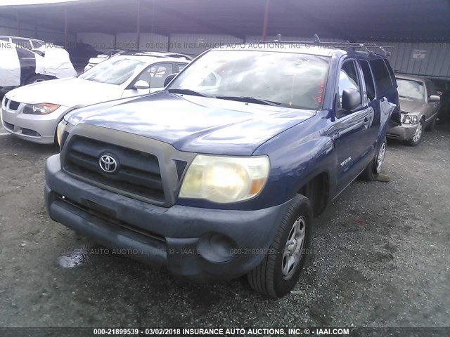 5TETX22N57Z439525 - 2007 TOYOTA TACOMA ACCESS CAB BLUE photo 2