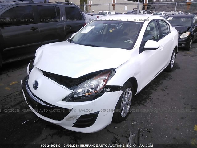 JM1BL1SG7A1142096 - 2010 MAZDA 3 I WHITE photo 2