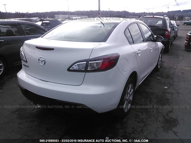 JM1BL1SG7A1142096 - 2010 MAZDA 3 I WHITE photo 4