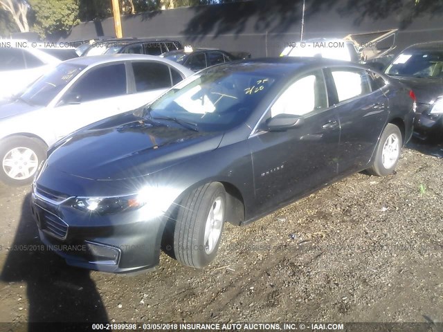 1G1ZB5ST0HF123367 - 2017 CHEVROLET MALIBU LS ნაცრისფერი ფოტო 2