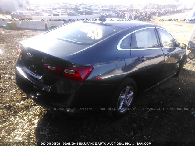 1G1ZB5ST0HF123367 - 2017 CHEVROLET MALIBU LS ნაცრისფერი ფოტო 4