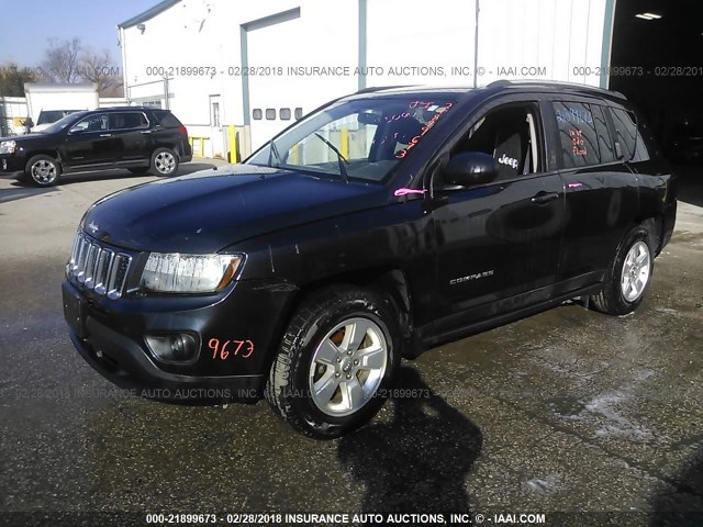 1C4NJCBA9ED594100 - 2014 JEEP COMPASS SPORT BLACK photo 2