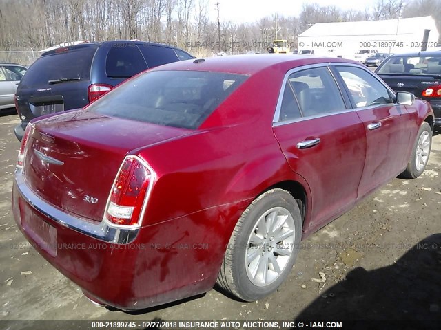 2C3CCACG5CH169535 - 2012 CHRYSLER 300 LIMITED RED photo 4