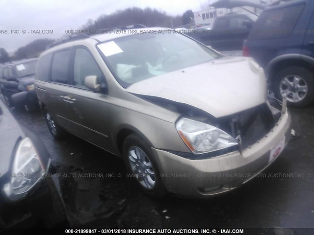 KNDMB233576180418 - 2007 KIA SEDONA EX/LX GOLD photo 1