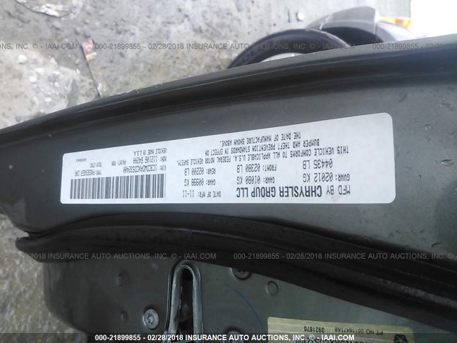 1C3CDWDAXCD532400 - 2012 DODGE CALIBER SXT GRAY photo 9