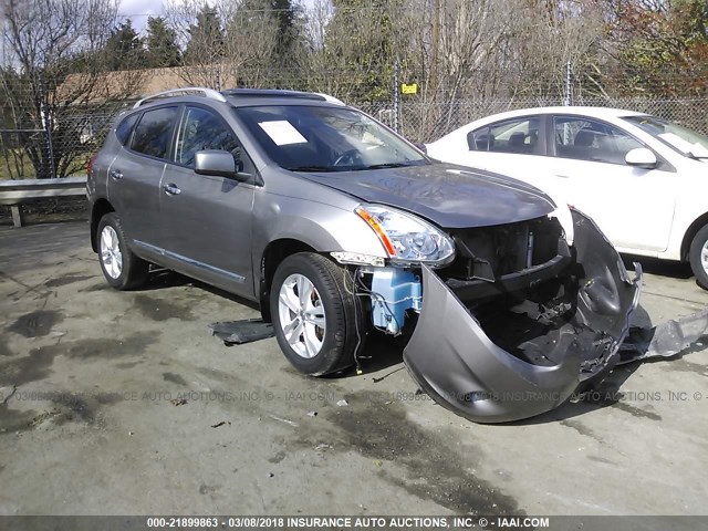 JN8AS5MTXCW251940 - 2012 NISSAN ROGUE S/SV GRAY photo 1