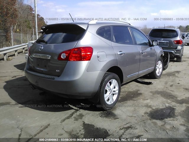 JN8AS5MTXCW251940 - 2012 NISSAN ROGUE S/SV GRAY photo 4