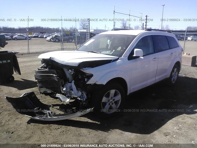 3D4PG1FG1BT532824 - 2011 DODGE JOURNEY MAINSTREET WHITE photo 2