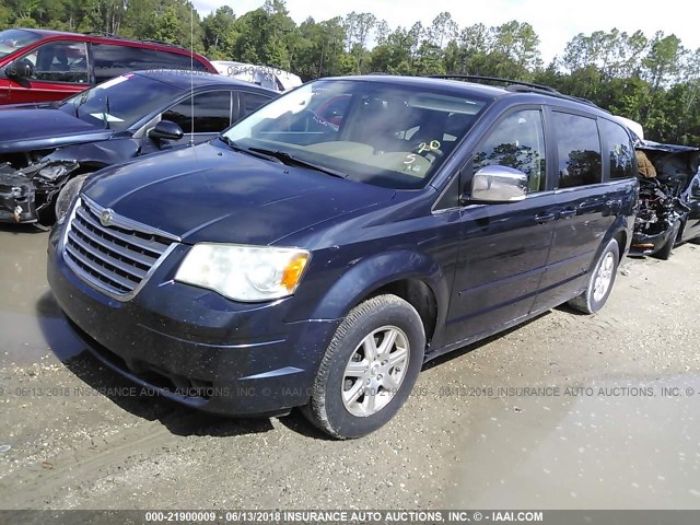 2A8HR54PX8R708859 - 2008 CHRYSLER TOWN & COUNTRY TOURING Dark Blue photo 2