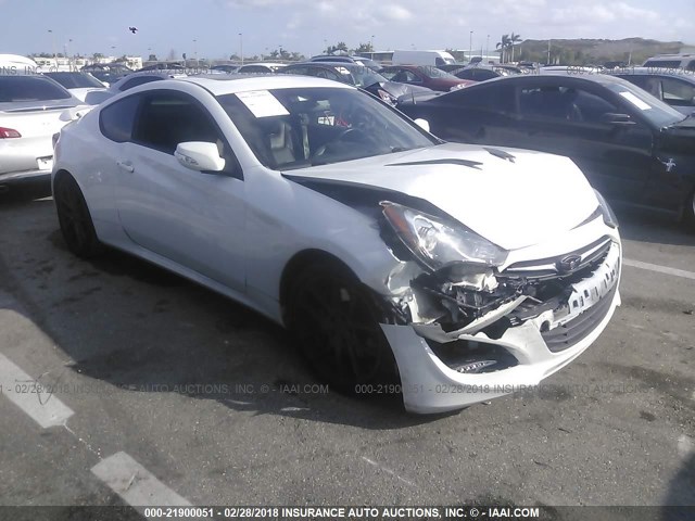 KMHHU6KJ8DU107761 - 2013 HYUNDAI GENESIS COUPE 3.8L WHITE photo 6