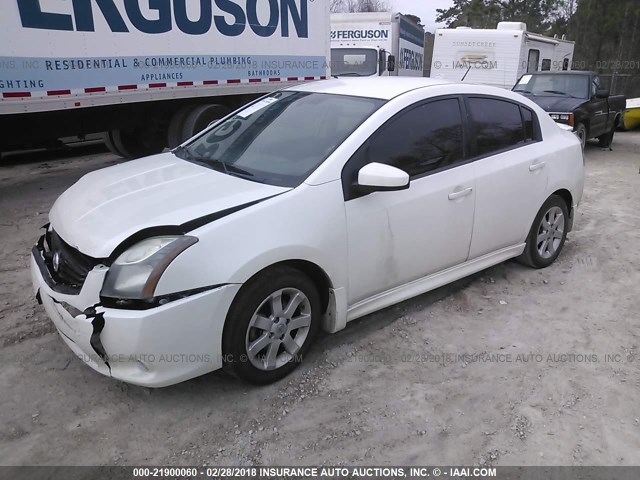 3N1AB6AP9BL685556 - 2011 NISSAN SENTRA 2.0/2.0S/SR/2.0SL WHITE photo 2