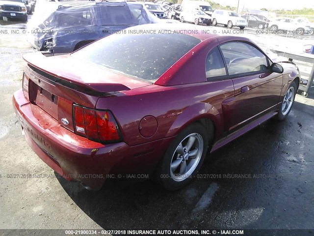 1FAFP42X23F445841 - 2003 FORD MUSTANG GT RED photo 4