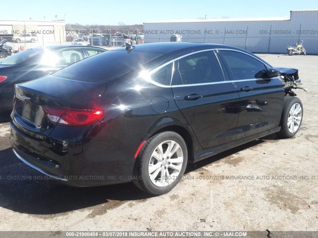 1C3CCCAB9FN699828 - 2015 CHRYSLER 200 LIMITED BLACK photo 4