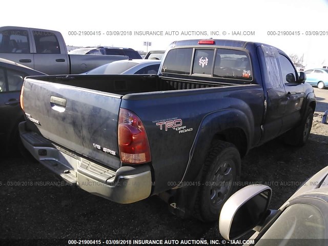 5TEUU42N98Z549830 - 2008 TOYOTA TACOMA ACCESS CAB BLUE photo 4