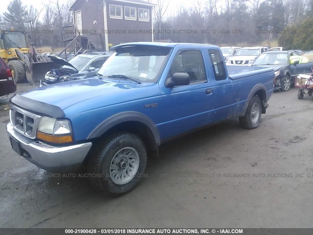 1FTZR15V4XPB22546 - 1999 FORD RANGER SUPER CAB BLUE photo 2